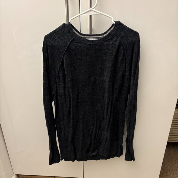 Old Navy Mens Sweater Size Large Charcoal Gray Pullover Crewneck - Picture 1 of 3